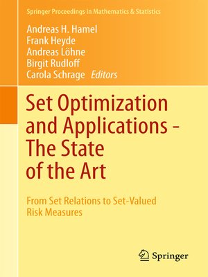cover image of Set Optimization and Applications--The State of the Art